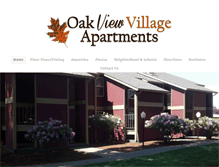 Tablet Screenshot of oakviewvillageapartments.com
